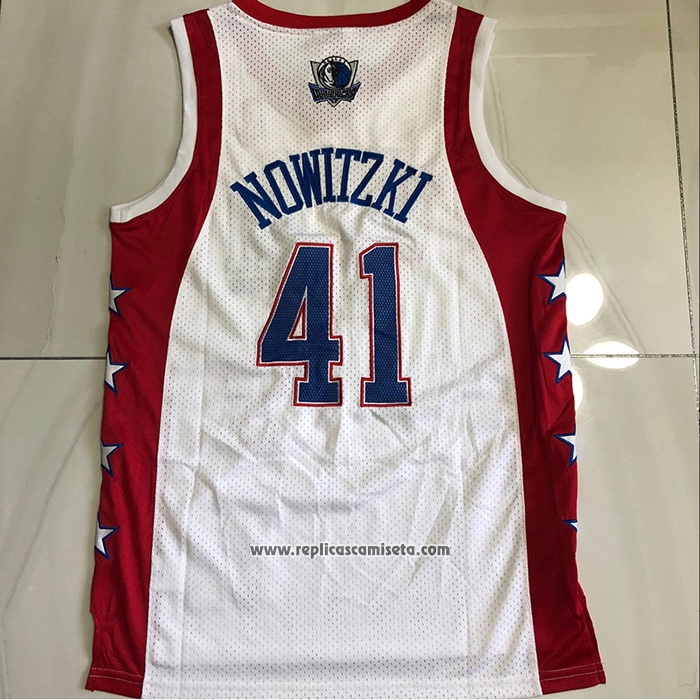 Camiseta All Star 2004 Dirk Nowitzki #41 Blanco